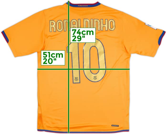 2006-08 Barcelona Away Shirt Ronaldinho #10 - 6/10 - (M)