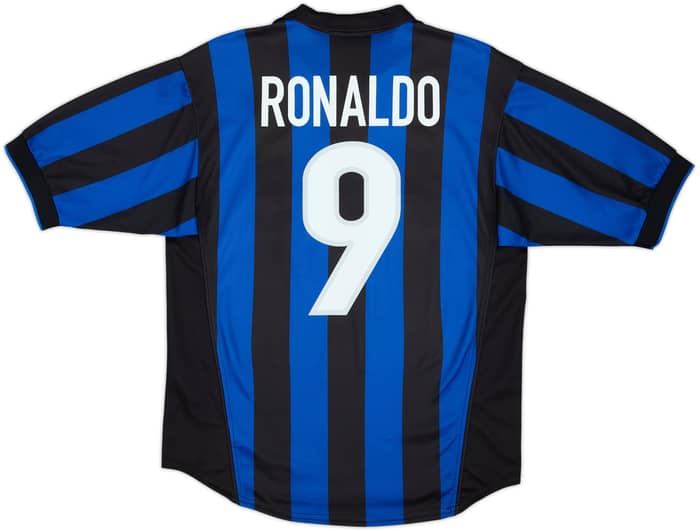1998-99 Inter Milan Home Shirt Ronaldo #9 - 8/10 - (S)