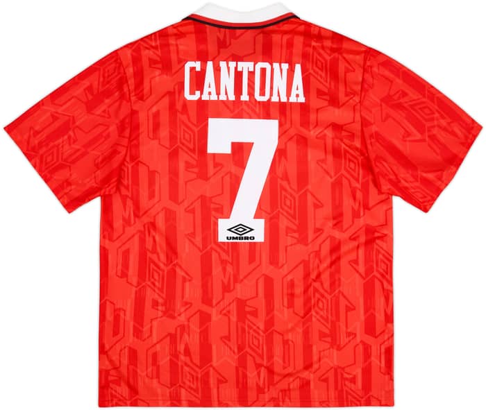 1992-94 Manchester United Home Shirt Cantona #7 - 9/10 - (XL)