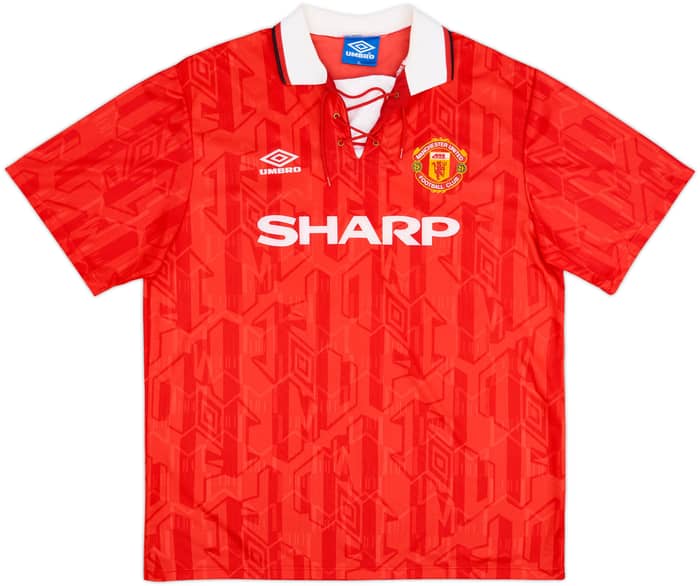 1992-94 Manchester United Home Shirt Cantona #7 - 9/10 - (XL)