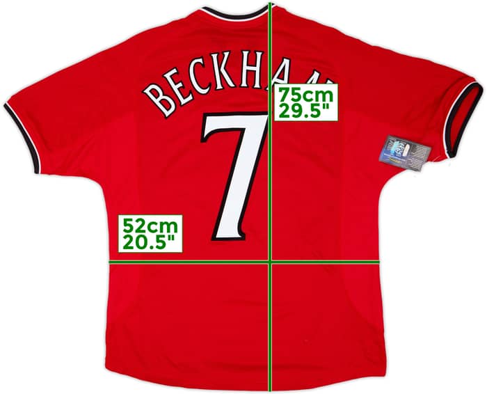 2000-02 Manchester United Home Shirt Beckham #7 (M)