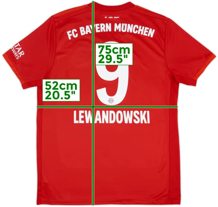 2019-20 Bayern Munich Home Shirt Lewandowski #9 - 7/10 - (L)