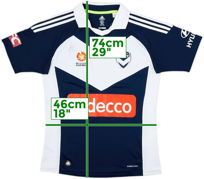 2011-13 Melbourne Victory Signed Home Shirt - 8/10 - (XL.Boys)