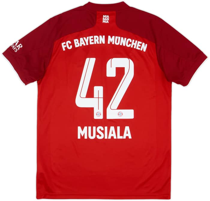 2021-22 Bayern Munich Home Shirt Musiala #42 - 8/10 - (M)