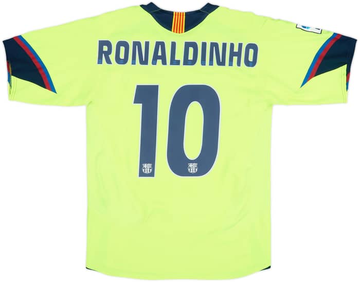 2005-06 Barcelona Away Shirt Ronaldinho #10 - 7/10 - (S)