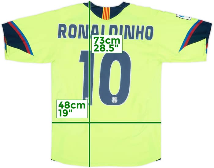 2005-06 Barcelona Away Shirt Ronaldinho #10 - 7/10 - (S)