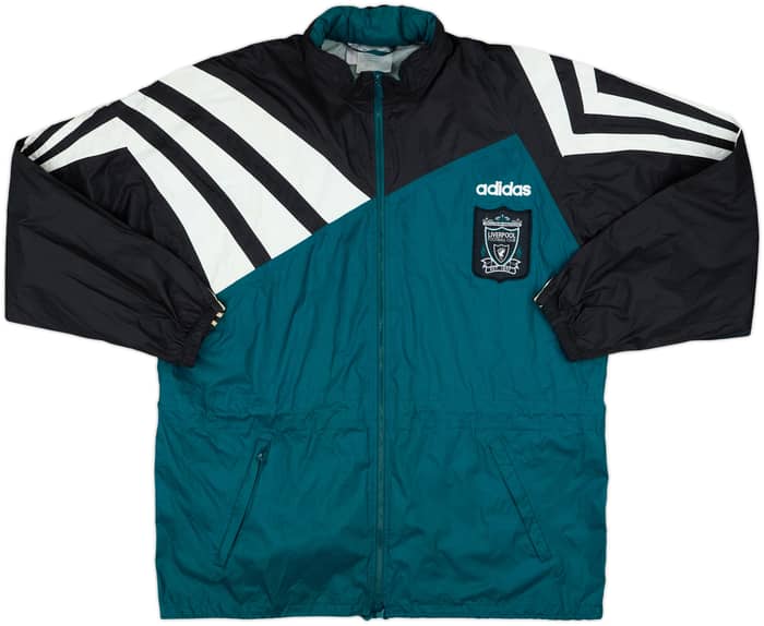 1995-96 Liverpool adidas Hooded Rain Jacket - 7/10 - (L)