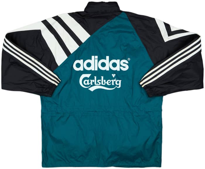 1995-96 Liverpool adidas Hooded Rain Jacket - 7/10 - (L)