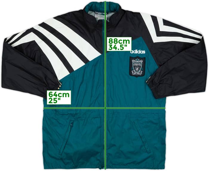 1995-96 Liverpool adidas Hooded Rain Jacket - 7/10 - (L)