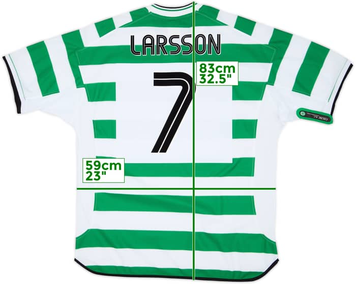 2001-03 Celtic Home Shirt Larsson #7 (XXL)