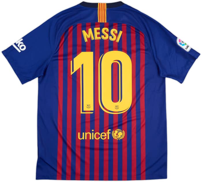 2018-19 Barcelona Home Shirt Messi #10 - 7/10 - (L)