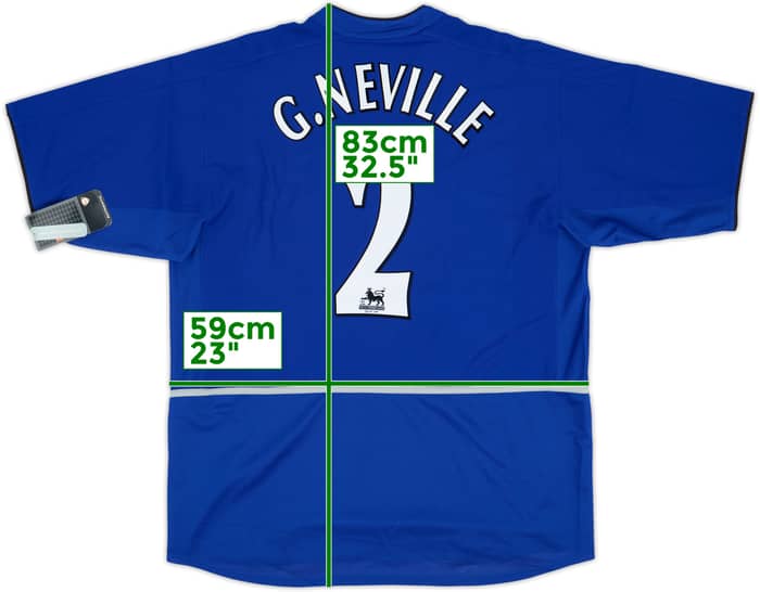 2002-03 Manchester United Third Shirt G. Neville #2 (XL)