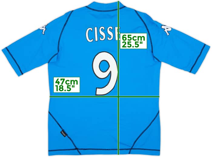 2003-04 Auxerre Away Shirt Cisse #9 - 7/10 - (L)