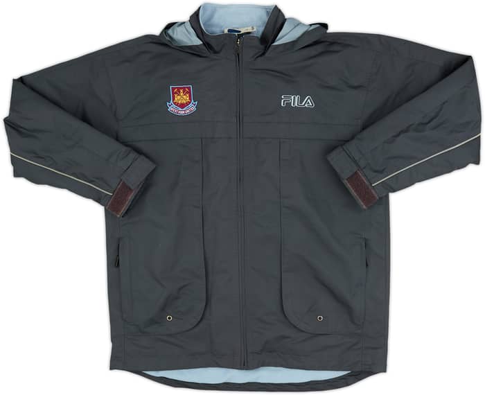 1999-01 West Ham Fila Hooded Rain Jacket - 8/10 - (XL.Boys)