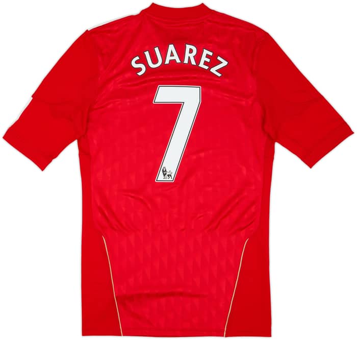 2010-12 Liverpool Player Issue TechFit Home Shirt Suarez #7 - 9/10 - (L)
