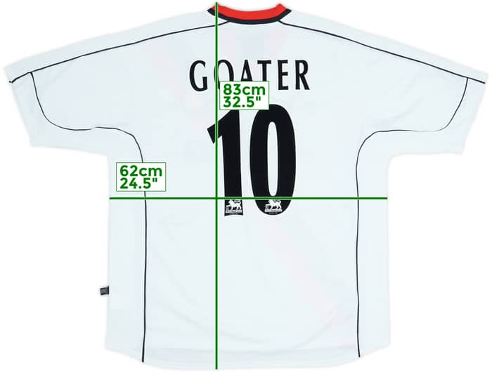 2002-03 Manchester City Away Shirt Goater #10 - 6/10 - (XL)