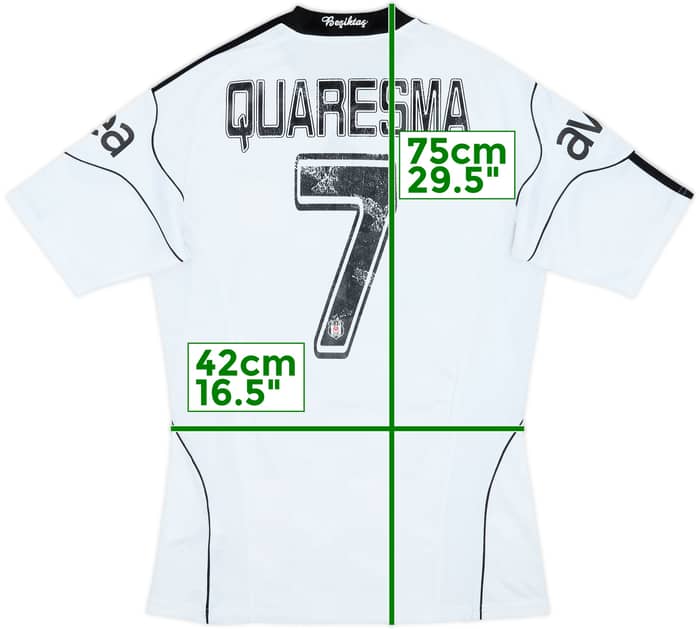 2010-11 Besiktas Home Shirt Quaresma #7 - 5/10 - (S)