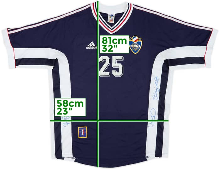 1998-99 Yugoslavia Signed Home Shirt #25 - 6/10 - (L)