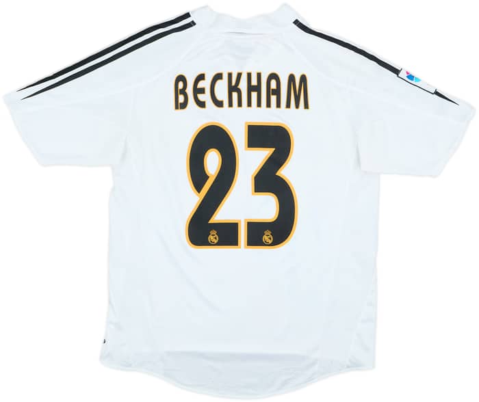 2004-05 Real Madrid Home Shirt Beckham #23 - 7/10 - (L.Boys)