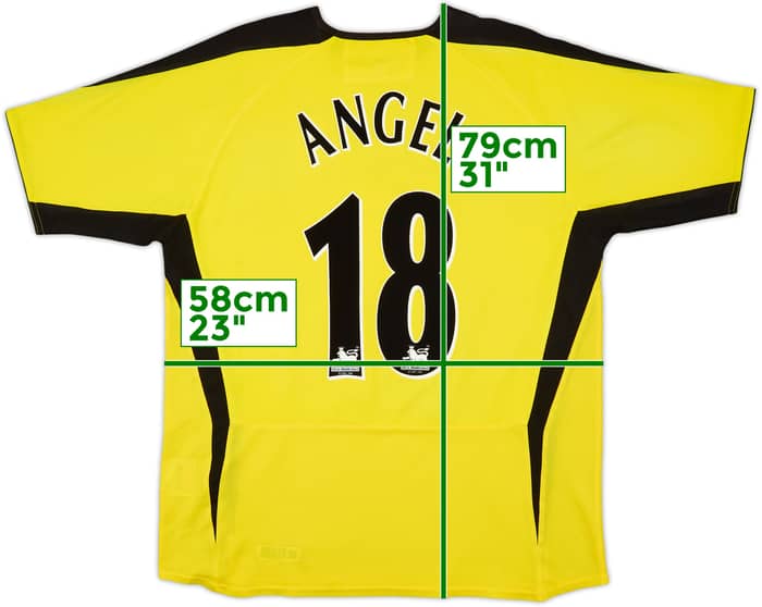 2003-04 Aston Villa Camiseta Visitante Angel #18 - 6/10 - (M)
