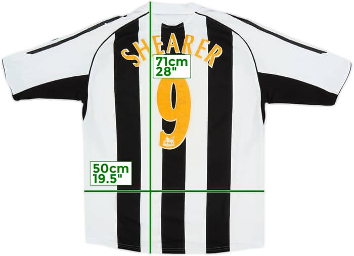 2005-07 Newcastle Home Shirt Shearer #9 - 6/10 - (M)