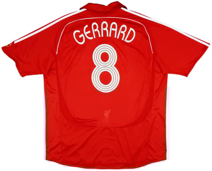 2006-08 Liverpool Home Shirt Gerrard #8 - 6/10 - (XXL)