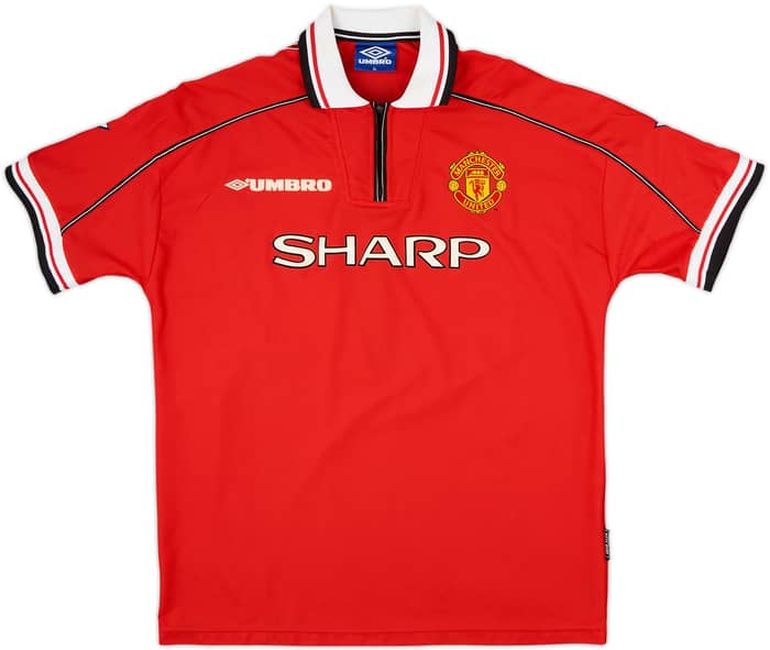 1998-00 Manchester United Home Shirt Beckham #7 - 8/10 - (XL)