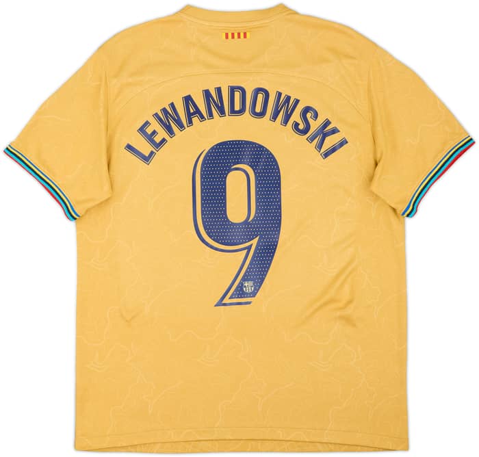 2022-23 Barcelona Away Shirt Lewandowski #9 - 8/10 - (L)