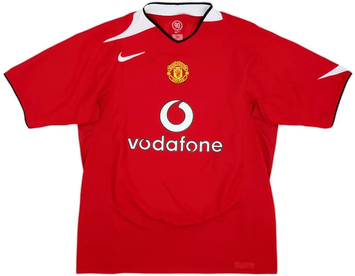 2004-06 Manchester United Home Shirt Scholes #18 - 9/10 - (L)