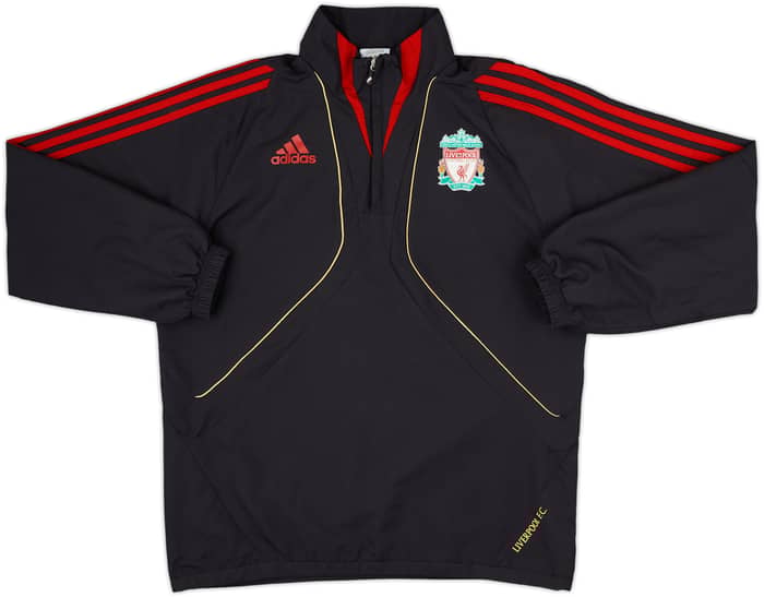 2009-10 Liverpool adidas 1/4 Zip Drill Top - 6/10 - (S)