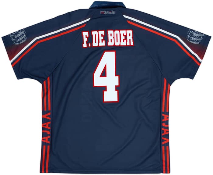 1997-98 Ajax Away Shirt F. De Boer #4 - 8/10 - (XL)