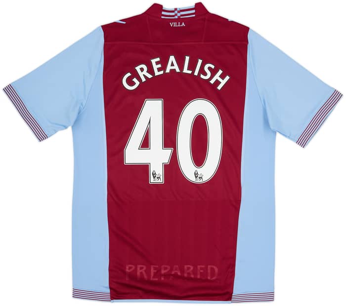 2013-14 Aston Villa Home Shirt Grealish #40 - 7/10 - (L)