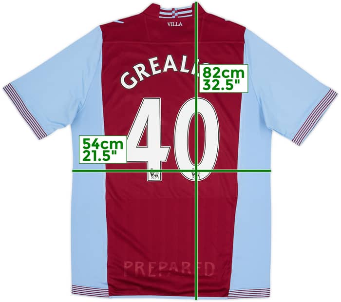 2013-14 Aston Villa Home Shirt Grealish #40 - 7/10 - (L)