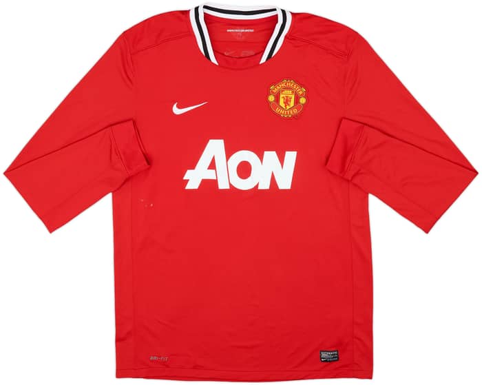2011-12 Manchester United Home L/S Shirt Rooney #10 - 7/10 - (L)