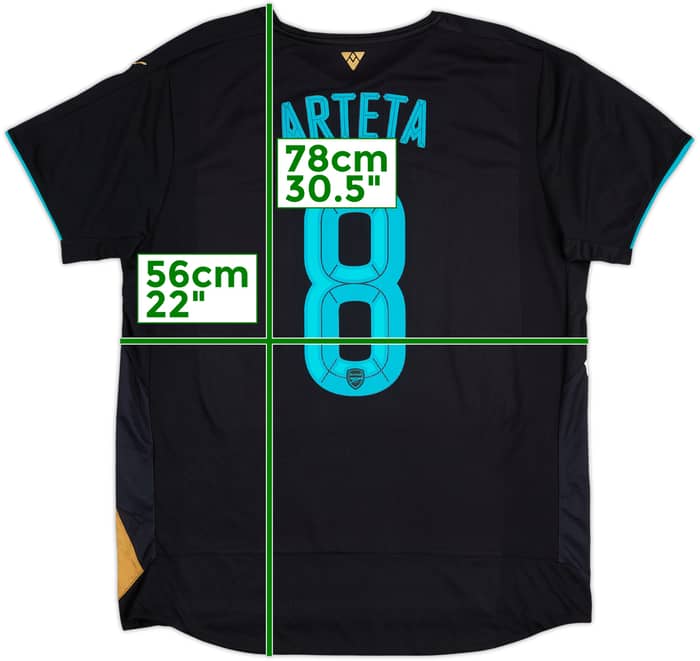 2015-16 Arsenal Third Shirt Arteta #8 - 6/10 - (XL)