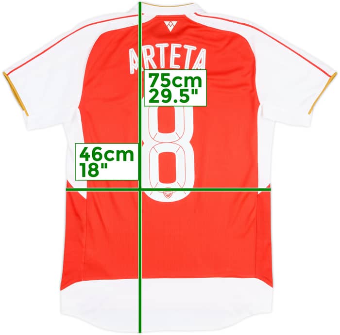 2015-16 Arsenal Home Shirt Arteta #8 - 7/10 - (S)
