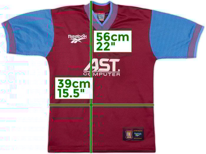 1997-98 Aston Villa Home Shirt - 8/10 - (M.Boys)