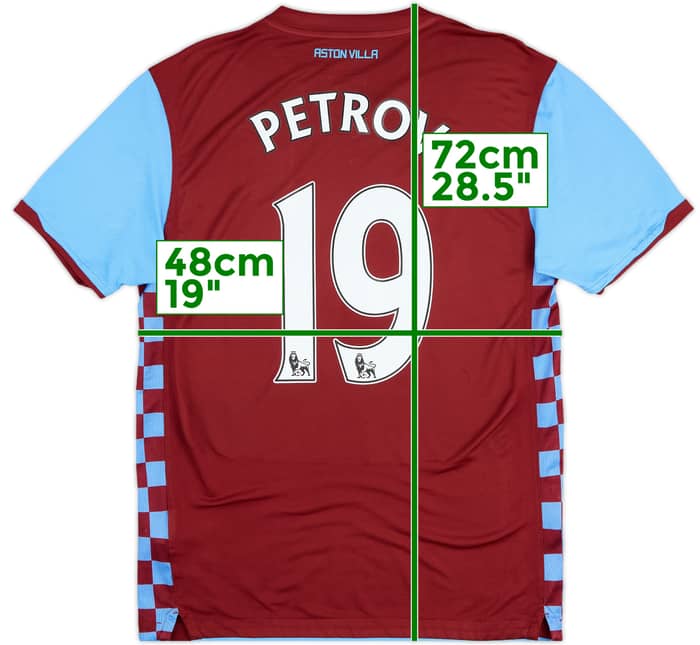 2010-11 Aston Villa Home Shirt Petrov #19 - 8/10 - (M)