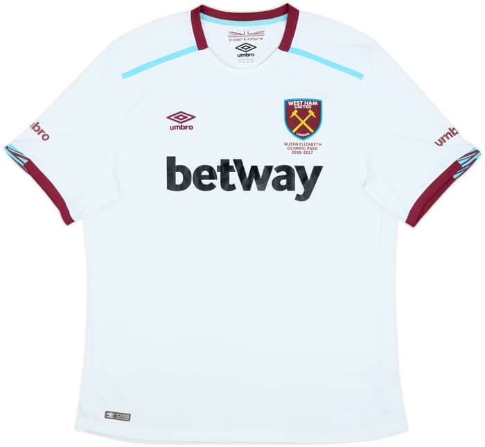 2016-17 West Ham Away Shirt Noble #16 - 9/10 - (XXL)