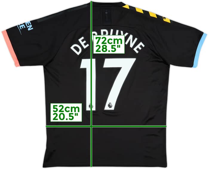 2019-20 Manchester City Away Shirt De Bruyne #17 - 9/10 - (L)