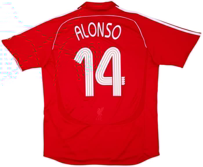 2006-08 Liverpool Home Shirt Alonso #14 - 6/10 - (XL)