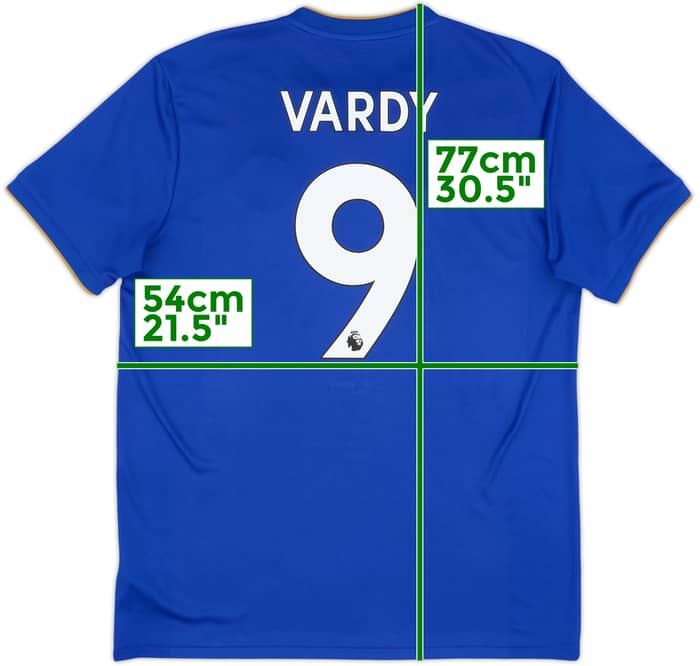 2018-19 Leicester Home Shirt Vardy #9 - 8/10 - (L)