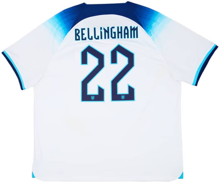 2022-23 England Home Shirt Bellingham #22 - 5/10 - (XXL)
