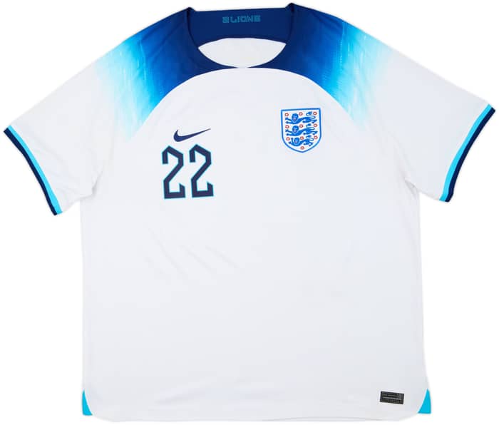 2022-23 England Home Shirt Bellingham #22 - 5/10 - (XXL)