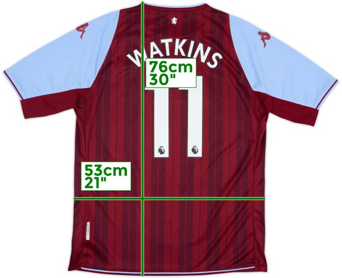 2021-22 Aston Villa Home Shirt Watkins #11 - 9/10 - (XL)