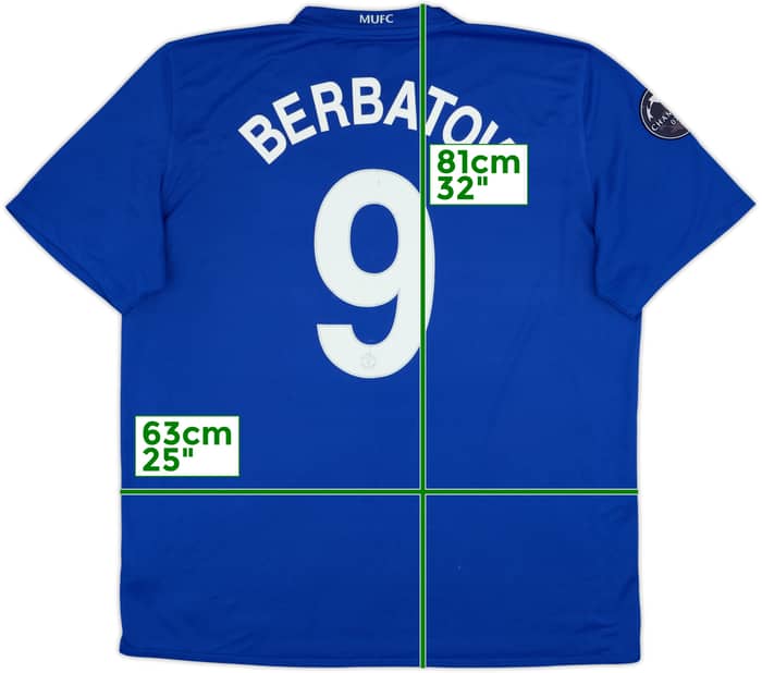 2008-09 Manchester United Third Shirt Berbatov #9 - 7/10 - (XXL)