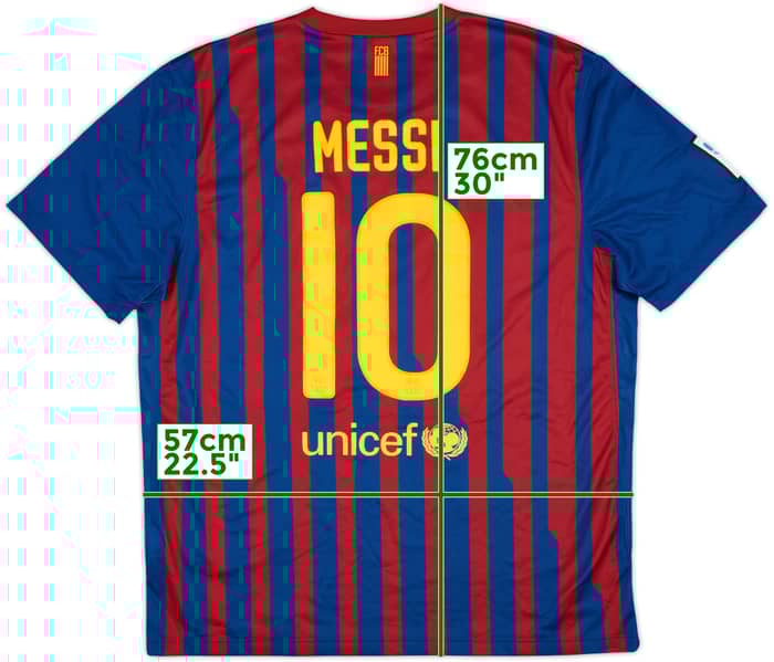 2011-12 Barcelona Home Shirt Messi #10 - 7/10 - (XL)