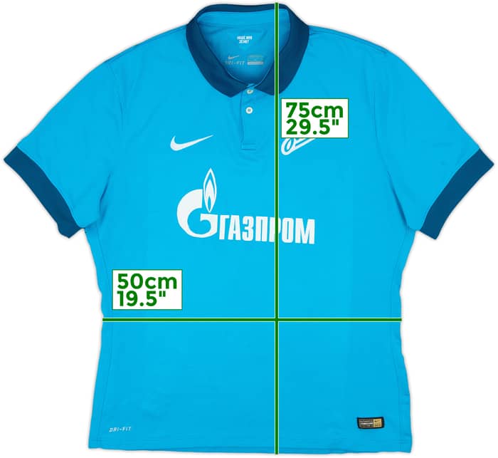 2014-15 Zenit St. Petersburg Player Issue Home Shirt - 7/10 - (XL)