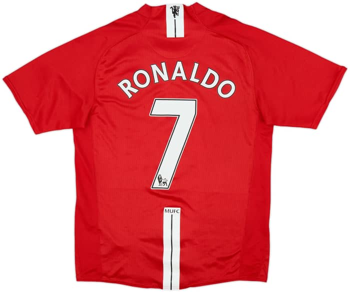 2007-09 Manchester United Home Shirt Ronaldo #7 - 9/10 - (S)