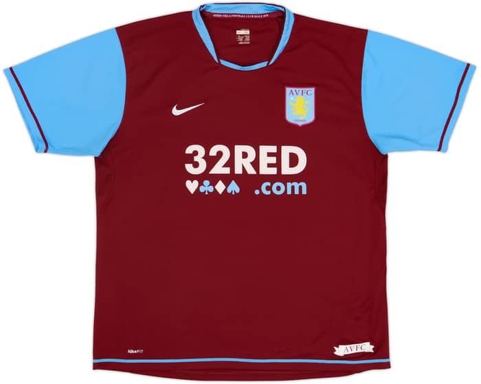 2007-08 Aston Villa Home Shirt Carew #10 - 7/10 - (XL)